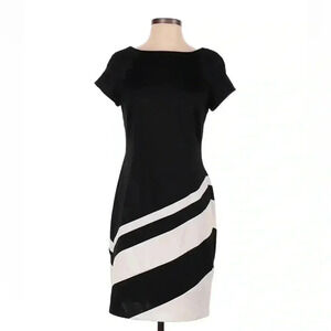 Sandra Darren Women Black/White Dress 8- NWOT
